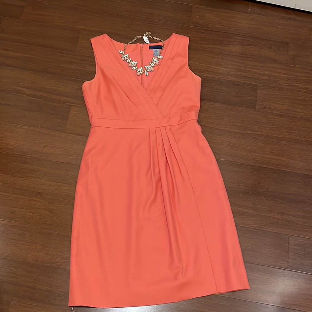 J Crew Wool Peach Sleeveless dress - Picture 5 of 10